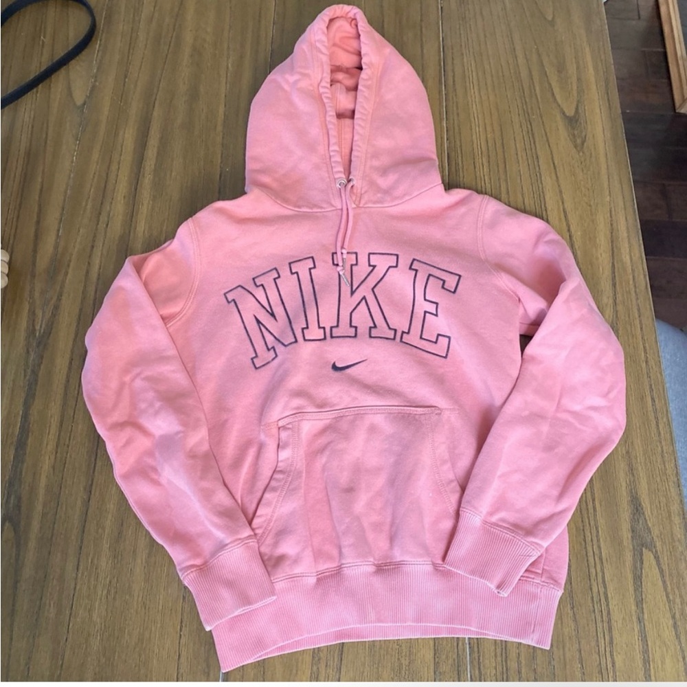 Salmon pink nike hoodie